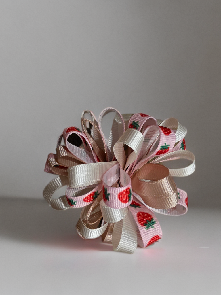 Strawberry hair bow